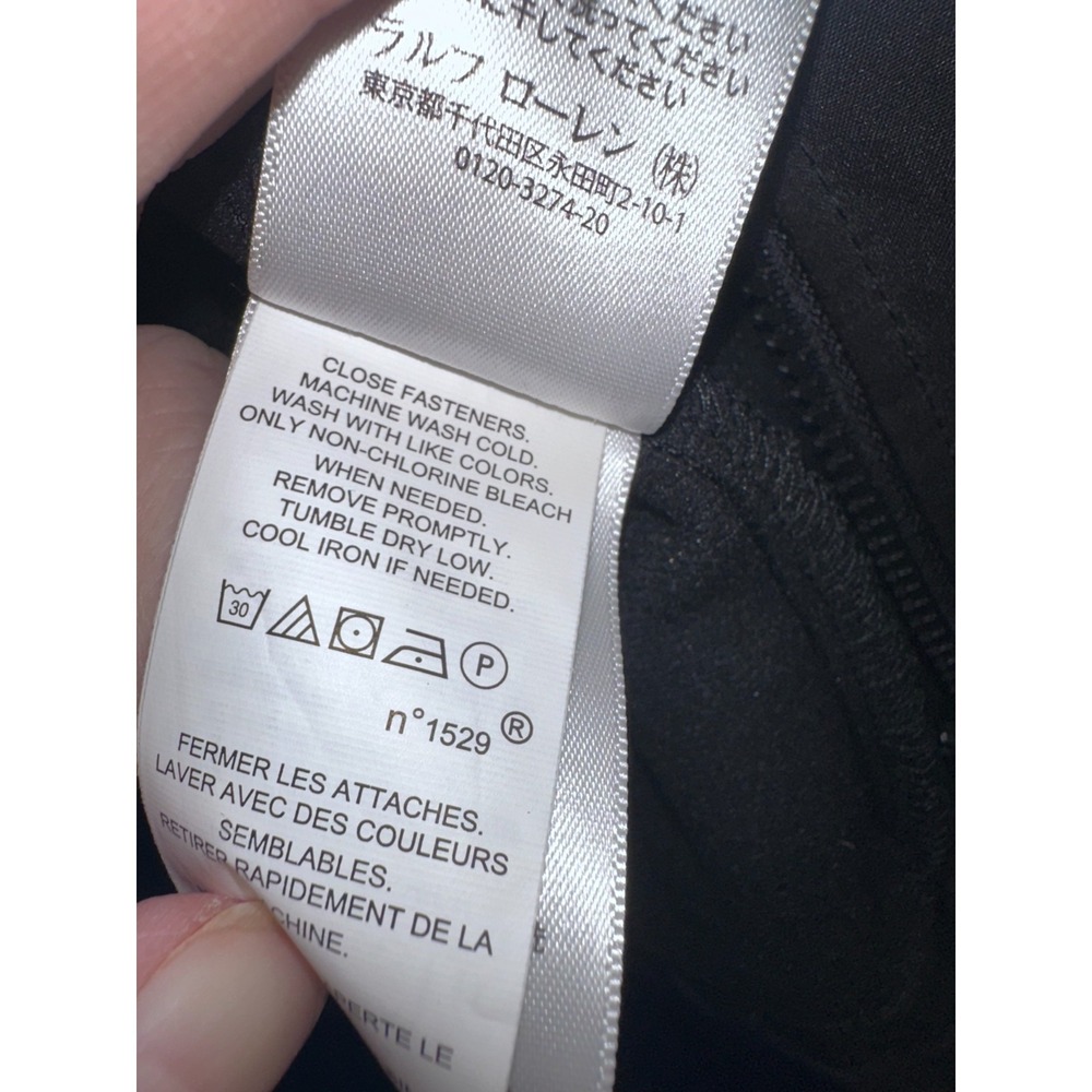 LRL Ralph Lauren Womens Long Black Softshell Hooded Coat Small - Picture 12 of 12